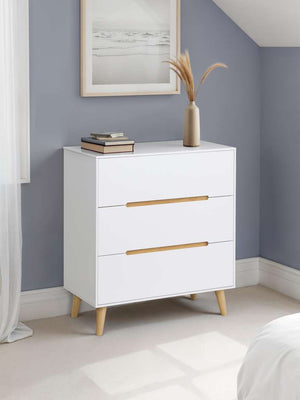 Alicia 3 Drawer Chest - White