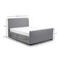 Capri Light Grey with Drawers 135cm Double Bed