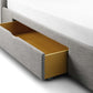 Capri Light Grey with Drawers 150cm King Bed