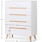 Alicia 5 Drawer Chest - White
