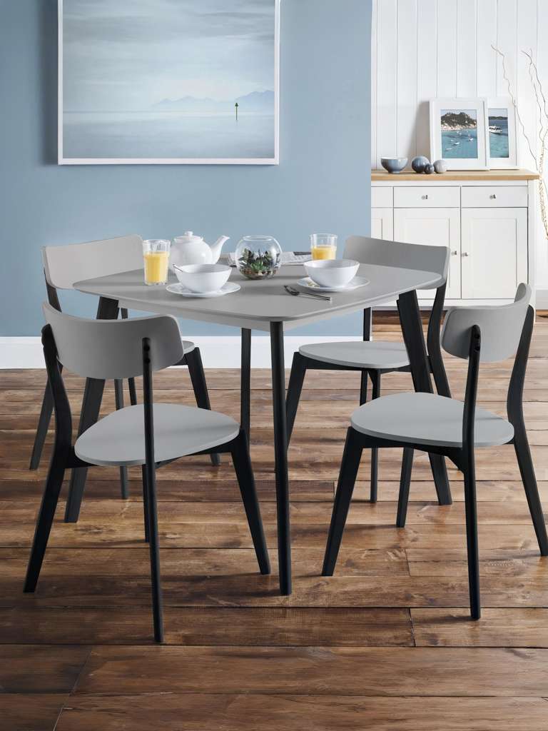 Casa Square Dining Table Grey/Black