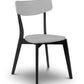 Set Of 4 Casa Dining Chairs Grey/Black