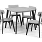 Set Of 4 Casa Dining Chairs Grey/Black