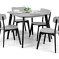 Set Of 4 Casa Dining Chairs Grey/Black