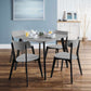 Set Of 4 Casa Dining Chairs Grey/Black