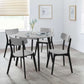 Casa Round Dining Table - Grey/Black