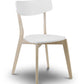 Set Of 4 Casa Dining Chairs White/Oak