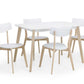 Set Of 4 Casa Dining Chairs White/Oak
