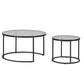 Chicago Round Nesting Coffee Tables Smoked Glass