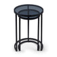 Chicago Round Nesting Side Tables Smoked Glass