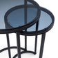 Chicago Round Nesting Side Tables Smoked Glass