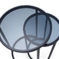 Chicago Round Nesting Side Tables Smoked Glass