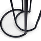 Chicago Round Nesting Side Tables Smoked Glass