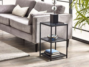 Chicago Tall Narrow Side Table Smoked Glass