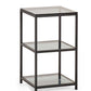 Chicago Tall Narrow Side Table Smoked Glass