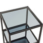 Chicago Tall Narrow Side Table Smoked Glass