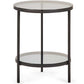 Chicago Circular Lamp Table With Shelf - Smoked Glass