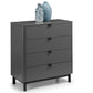 Chloe Storm Grey 4 Drawer Chest