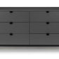 Chloe Storm Grey 6 Drawer Wide Chest