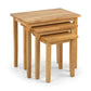 Cleo Nest Of Tables - Natural Oak Finish