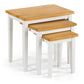 Cleo Nest Of Tables - White / Natural Oak