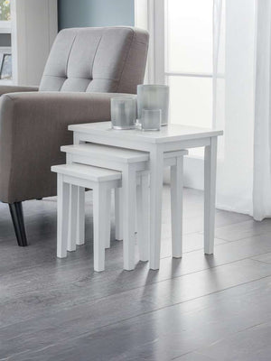 Cleo Nest Of Tables - Pure White Finish