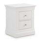 Clermont 2 Drawer Bedside - Surf White
