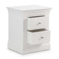 Clermont 2 Drawer Bedside - Surf White