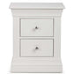 Clermont 2 Drawer Bedside - Surf White