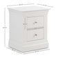 Clermont 2 Drawer Bedside - Surf White