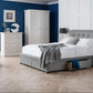Clermont 2 Drawer Bedside - Surf White