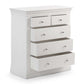 Clermont 3+2 Drawer Chest - Surf White