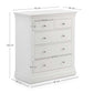 Clermont 3+2 Drawer Chest - Surf White