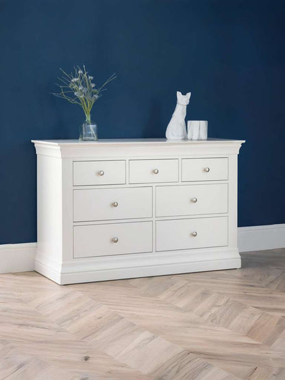 Clermont 4+3 Drawer Chest - Surf White