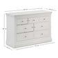 Clermont 4+3 Drawer Chest - Surf White