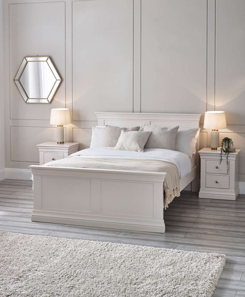 Clermont 150Cm King Bed - Surf White
