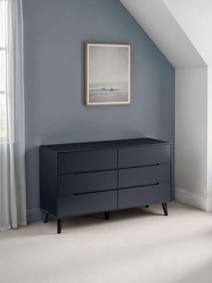 Alicia 6 Drawer Wide Chest - Anthracite