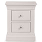 Clermont 2 Drawer Bedside - Light Grey