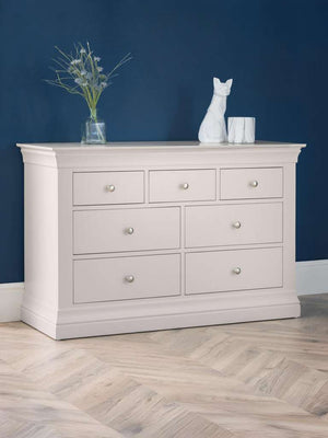 Clermont 4+3 Drawer Chest - Light Grey