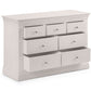 Clermont 4+3 Drawer Chest - Light Grey