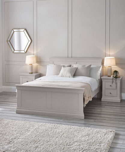 Clermont 150Cm King Bed - Light Grey