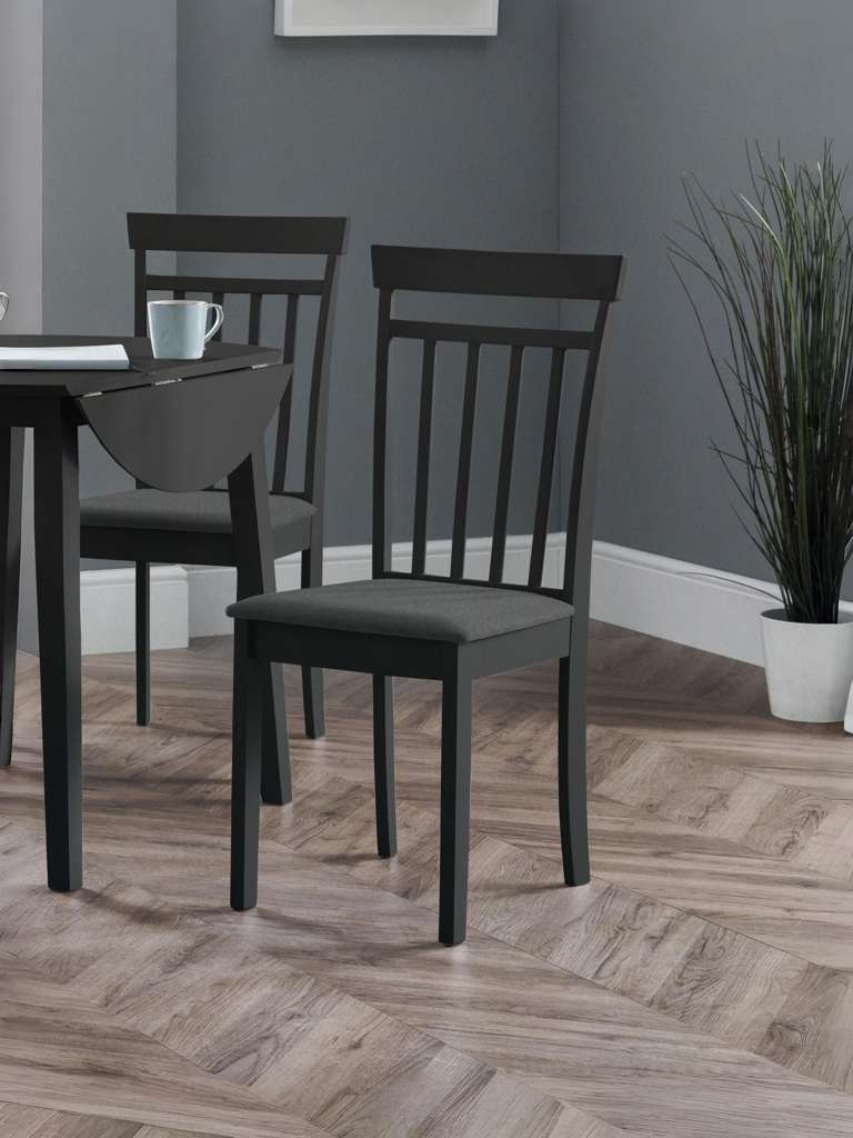 Set Of 2 Coast Black Dining Chairs