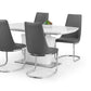 Como High Gloss Extending Table - White