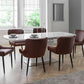 Como High Gloss Extending Table - White
