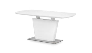 Como High Gloss Extending Table - White