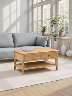 Cotswold Coffee Table With 2 Drawers