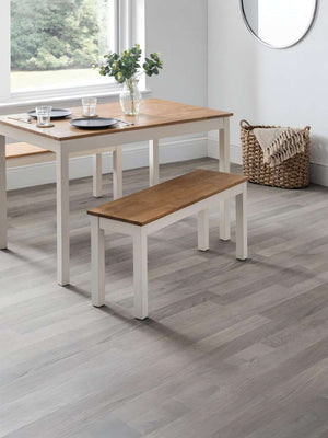 Coxmoor Bench - Ivory & Oak