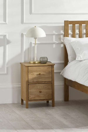 Coxmoor 2 Drawer Bedside - Oak