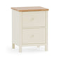 Coxmoor 2 Drawer Bedside - Ivory and Oak