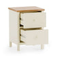 Coxmoor 2 Drawer Bedside - Ivory and Oak